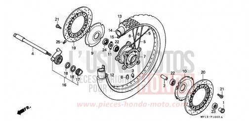 ROUE AVANT XRV750M de 1991